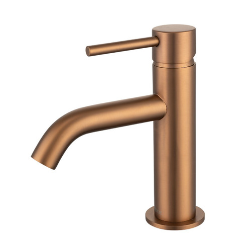 Anise Eco Basin Mixer Curved Spout Brushed Bronze Lead Free [319096]