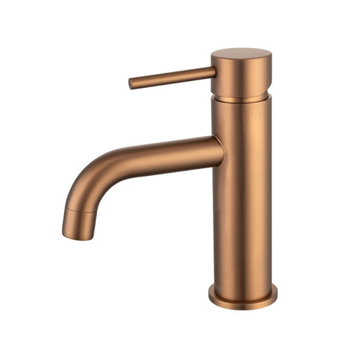 Anise Basin Mixer Curved Spout Brushed Bronze Lead Free [318954]