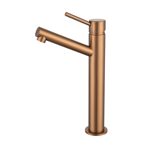 Anise Eco Tower Vessel Mixer Upswept Spout Brushed Bronze Lead Free [318999]