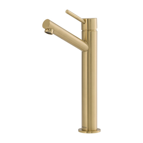 Anise Eco Tower Vessel Mixer Upswept Spout Brushed Gold Lead Free [319077]