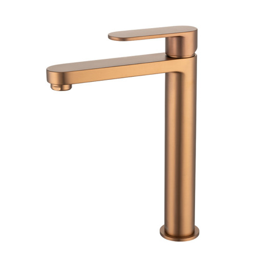 Saffron Tower Vessel Mixer Brushed Bronze Lead Free [319082]
