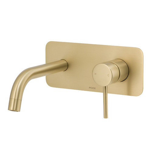 Anise Wall Plate Mixer with 180mm Spout Trim Kit Brushed Gold Lead Free [319069]