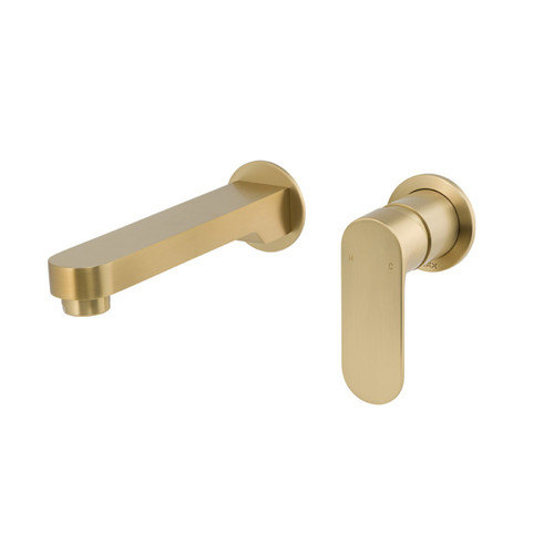 Saffron Dual Wall Plate Mixer Brushed Gold Lead Free [319091]