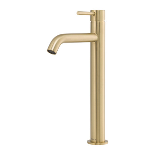 Anise Eco Tower Vessel Mixer Curved Spout Brushed Gold Lead Free [319113]
