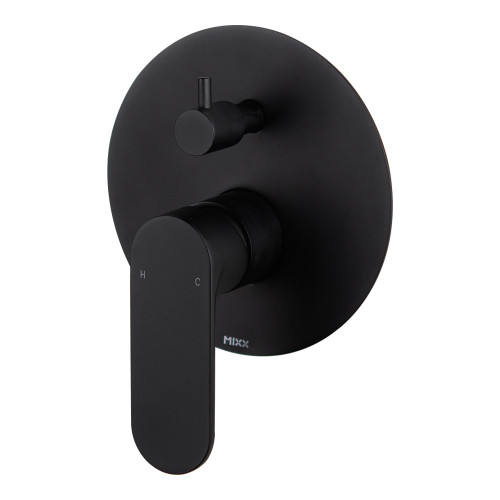 Saffron Shower Diverter Mixer Matte Black [320134]