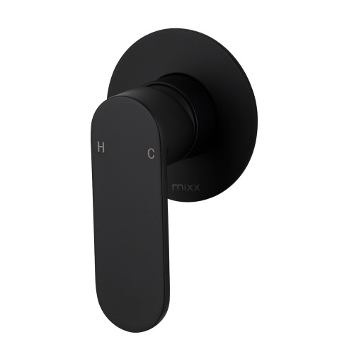 Saffron Shower Mixer (80mm Backplate) Matte Black Lead Free [320062]