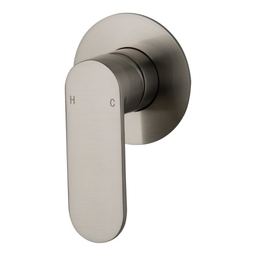 Saffron Shower Mixer Trim Kit (80mm Backplate) Brushed Nickel [320089]