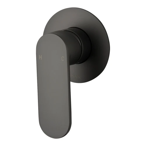 Saffron Shower Mixer Trim Kit (80mm Backplate) Gunmetal [320086]