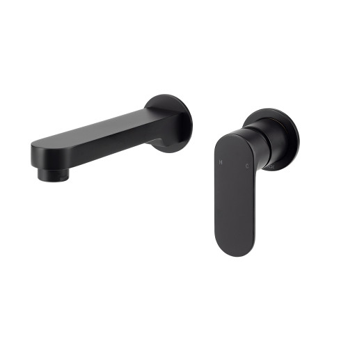 Saffron Dual Wall Plate Mixer Matte Black Lead Free [320094]