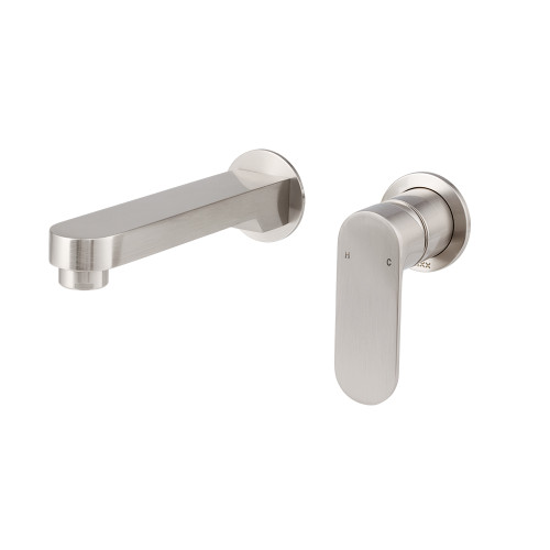Saffron Dual Wall Plate Mixer Brushed Nickel Lead Free [320015]