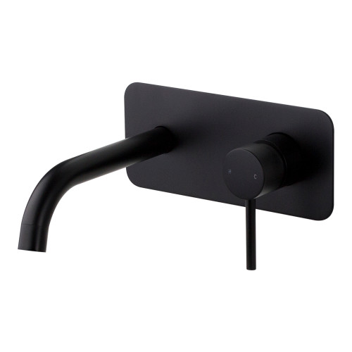 Anise Wall Plate Mixer with 180mm Spout Trim Kit Matte Black [323303]