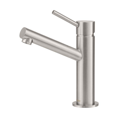 Anise Eco Basin Mixer Upswept Spout Brushed Nickel [323310]
