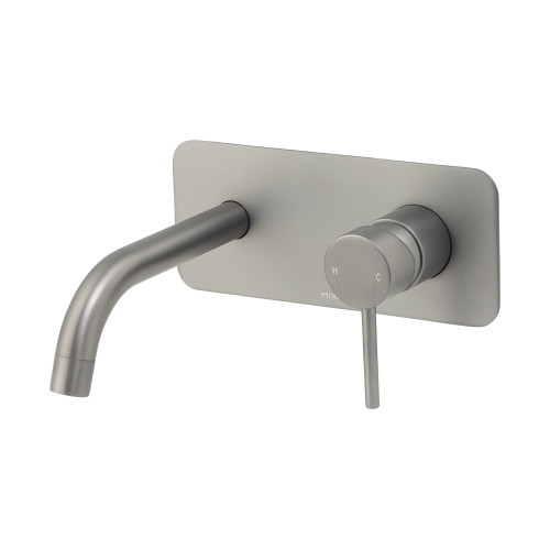 Anise Wall Plate Mixer with 250mm Spout Gunmetal [323278]