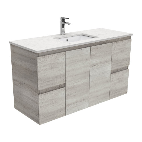 SARAH Bianco Marble 1200 + EDGE Industrial Wall-Hung-1 Taphole [166683]