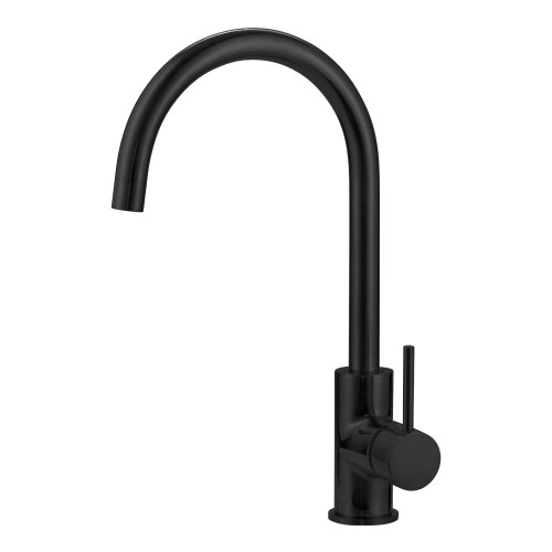 Anise Round Gooseneck Sink Mixer Matte Black Lead Free [323231]