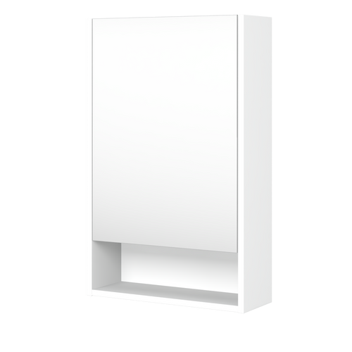 Sanremo Shaving Cabinet 475mm Single Door Platinum Collection White [290476]