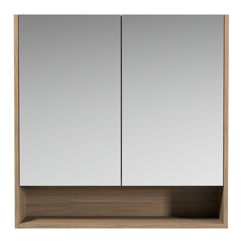 Sanremo Shaving Cabinet 750mm Double Door Platinum Collection White [290481]