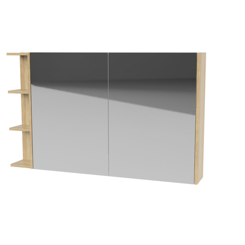 New York Shaving Cabinet 1200mm Right Double Door Gold Collection White [298429]