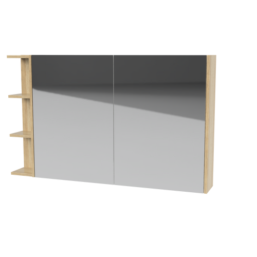 New York Shaving Cabinet 1200mm Right Double Door Gold Collection White [298429]