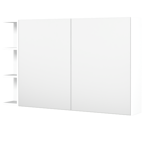 New York Shaving Cabinet 1200mm Right Double Door Gold Collection White [298429]