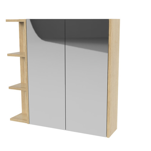 New York Shaving Cabinet 750mm Right Double Door Gold Collection White [298416]