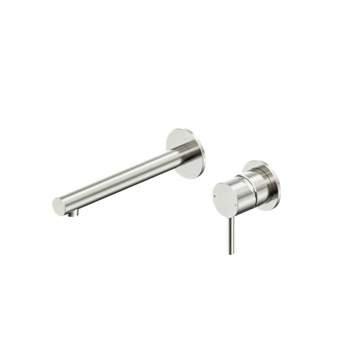 Dolce II Wall Basin or Bath Mixer Separate Back Plate Brushed Nickel [322157]