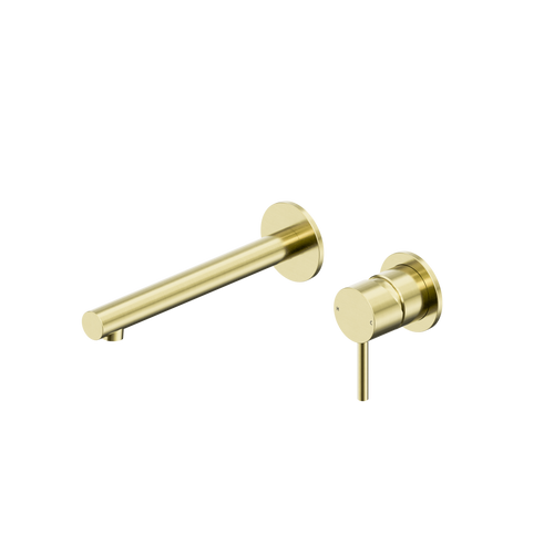Dolce II Wall Basin or Bath Mixer Separate Back Plate Brushed Gold [322060]