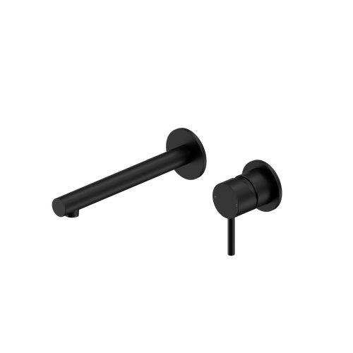 Dolce II Wall Basin or Bath Mixer Separate Back Plate Matte Black [322057]