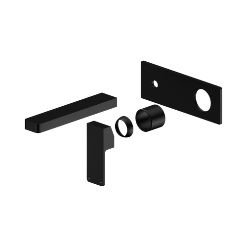 Celia Wall Basin or Bath Mixer Trim Kit (Only) Matte Black [322046]