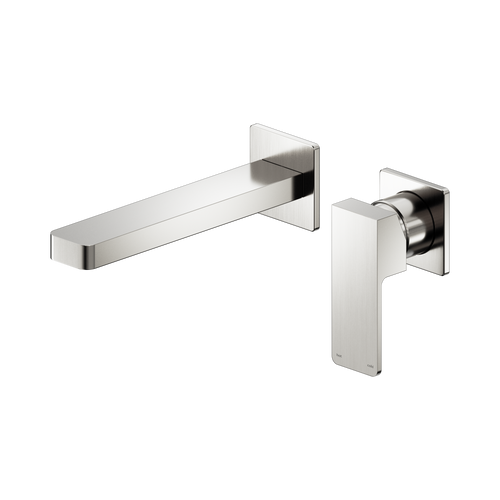 Celia Wall Basin or Bath Mixer Separate Back Plate Brushed Nickel [322044]