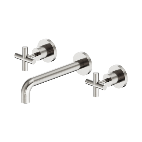 X Plus Wall Basin Set 215mm Brushed Nickel [322039]