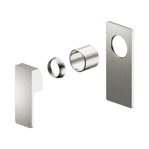 Celia Shower Mixer Rectangular Backplate Trim Kit (Only) Brushed Nickel [322140]