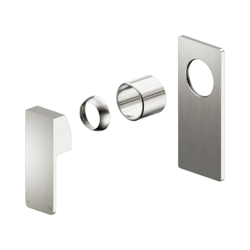 Celia Shower Mixer Rectangular Backplate Trim Kit (Only) Brushed Nickel [322140]