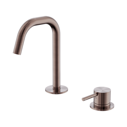 Mecca Hob Basin Mixer Set Edge Spout Brushed Bronze [324641]
