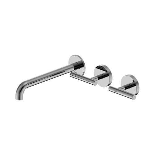 Mecca Lever Wall Basin or Bath Set 220mm Offset Spout Chrome [324648]