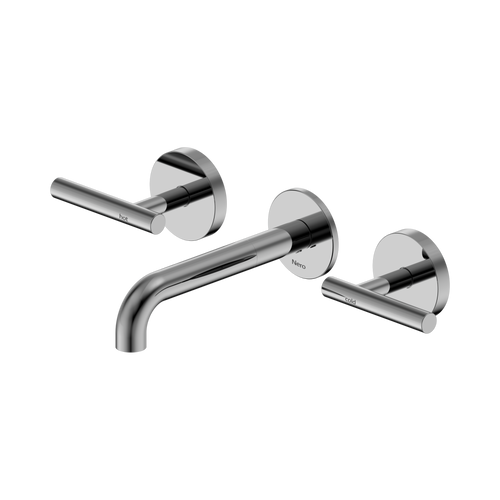 Mecca Lever Wall Basin or Bath Set 160mm Spout Chrome [324497]