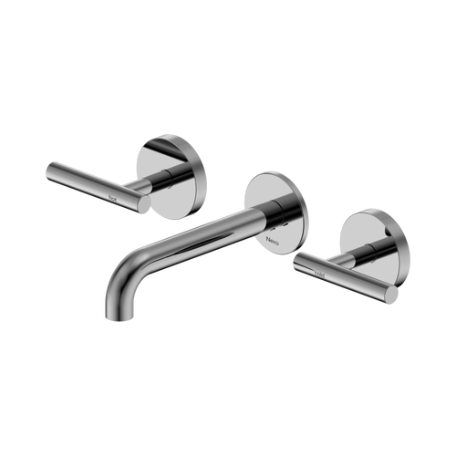 Mecca Lever Wall Basin or Bath Set 160mm Spout Chrome [324497]