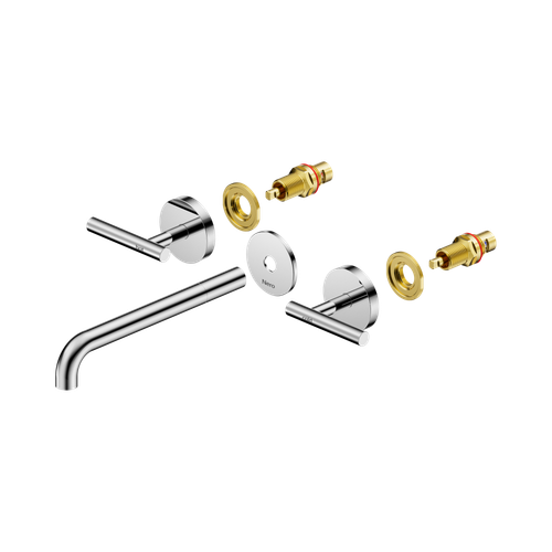 Mecca Lever Wall Basin or Bath Set 220mm Spout Trim Kit (Only) Chrome [324523]