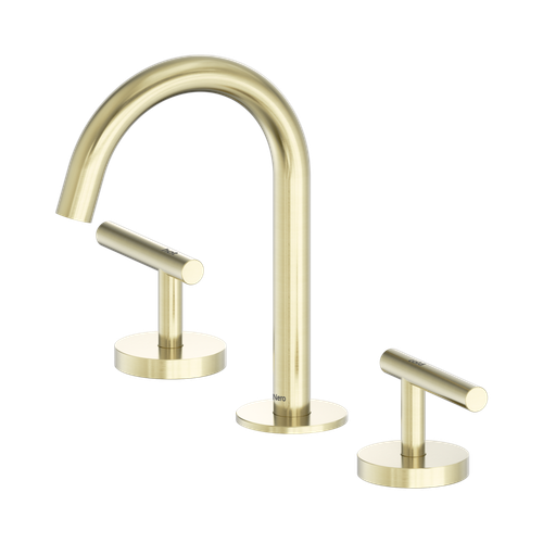 Mecca Lever Basin Set Arc Spout Brushed Gold [324526]