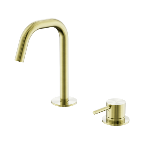 Mecca Hob Basin Mixer Set Edge Spout Brushed Gold [324540]