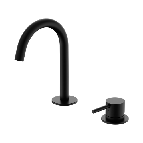 Mecca Hob Basin Mixer Set Arc Spout Matte Black [324541]