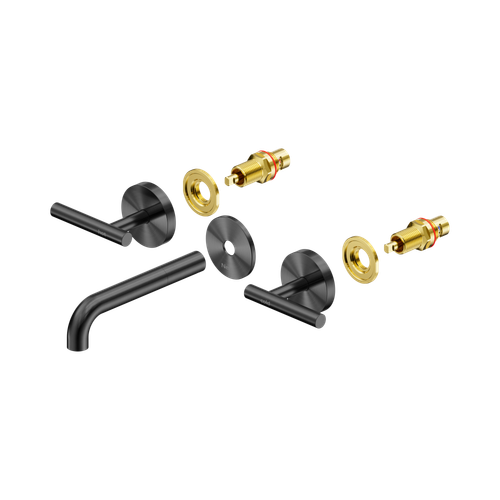 Mecca Lever Wall Basin or Bath Set 160mm Spout Trim Kit (Only) Gunmetal [324588]