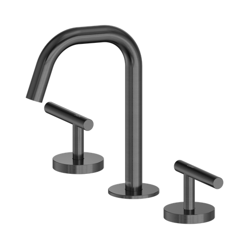 Mecca Lever Basin Set Edge Spout Gun Metal [324635]