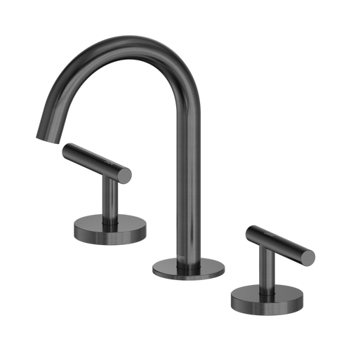 Mecca Lever Basin Set Arc Spout Gun Metal [324550]