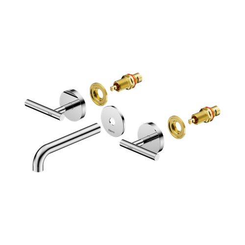 Mecca Lever Wall Basin or Bath Set 160mm Spout Trim Kit (Only) Chrome [324593]