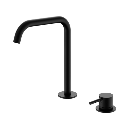 Mecca Hob Bath or Kitchen Mixer Set Edge Spout Matte Black [324619]