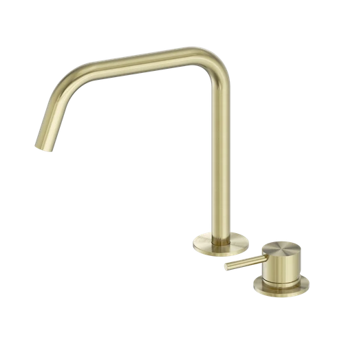 Mecca Hob Bath or Kitchen Mixer Set Edge Spout II Brushed Gold [324624]