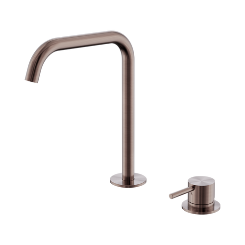 Mecca Hob Bath or Kitchen Mixer Set Edge Spout Brushed Bronze [324500]