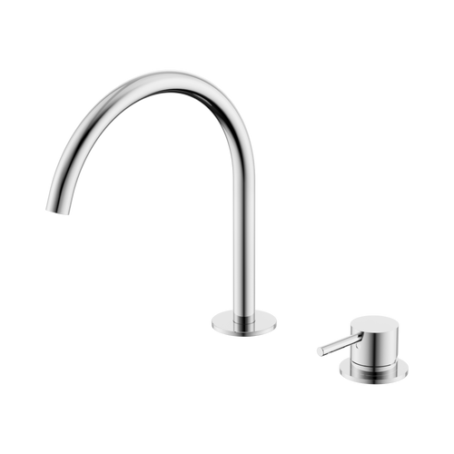 Mecca Hob Bath or Kitchen Mixer Set Arc Spout Chrome [324524]