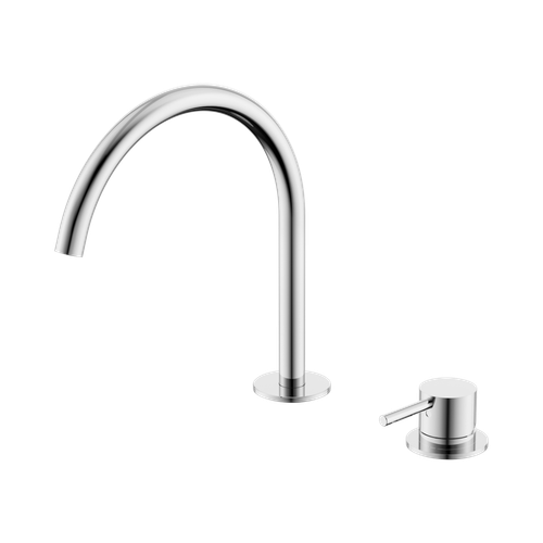 Mecca Hob Bath or Kitchen Mixer Set Arc Spout Chrome [324524]